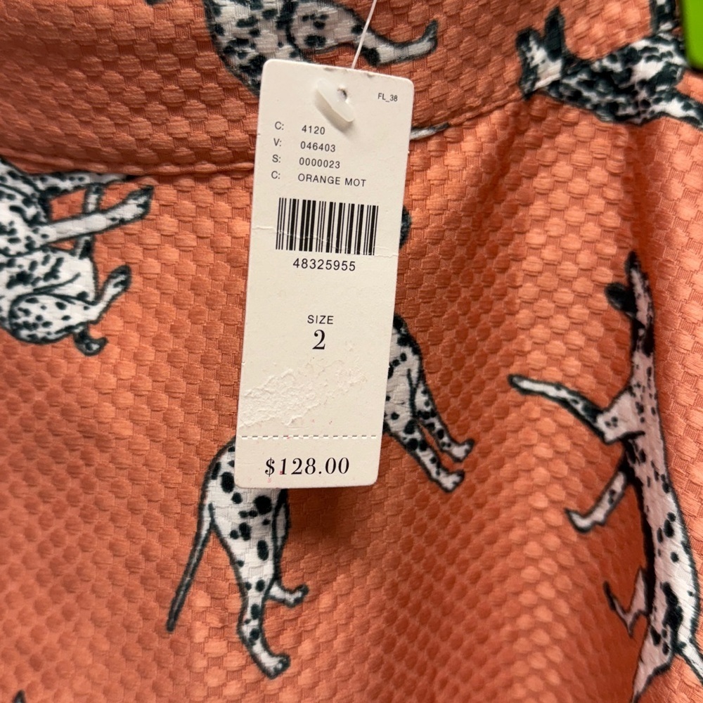 NWT Anthropologie Hutch Dogs Sporty Dalmatian A-line Colorblock Midi Skirt 2 - Picture 11 of 11